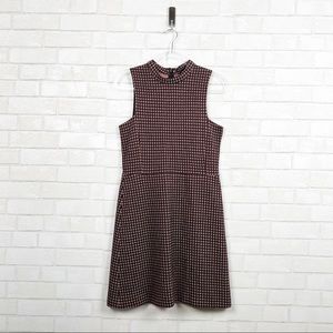 Theory Red Palmetto Knit Seraon Navy Dress